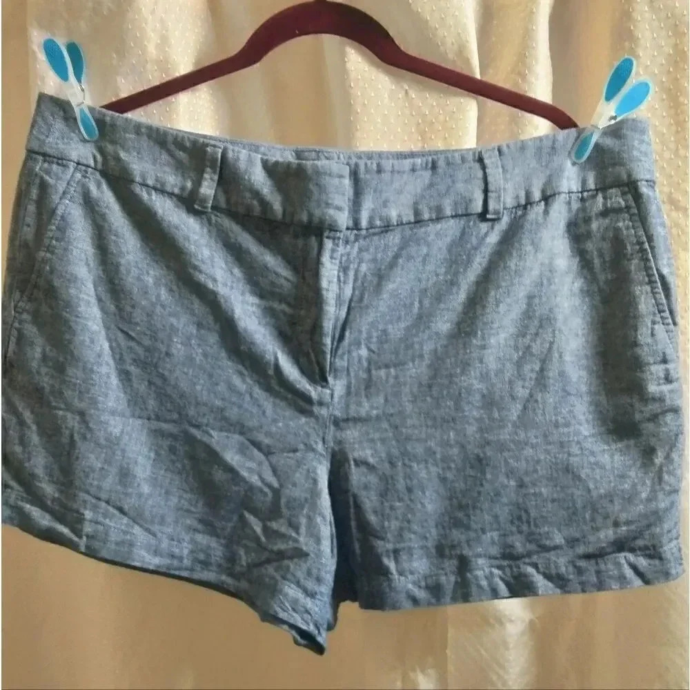 Loft Linen Cotton Blend Size 16 Shorts Preppy Minimalist Nautical Beach​